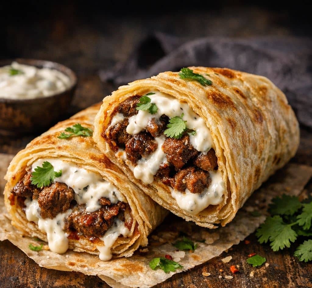 Beef Bihari Garlic Roll