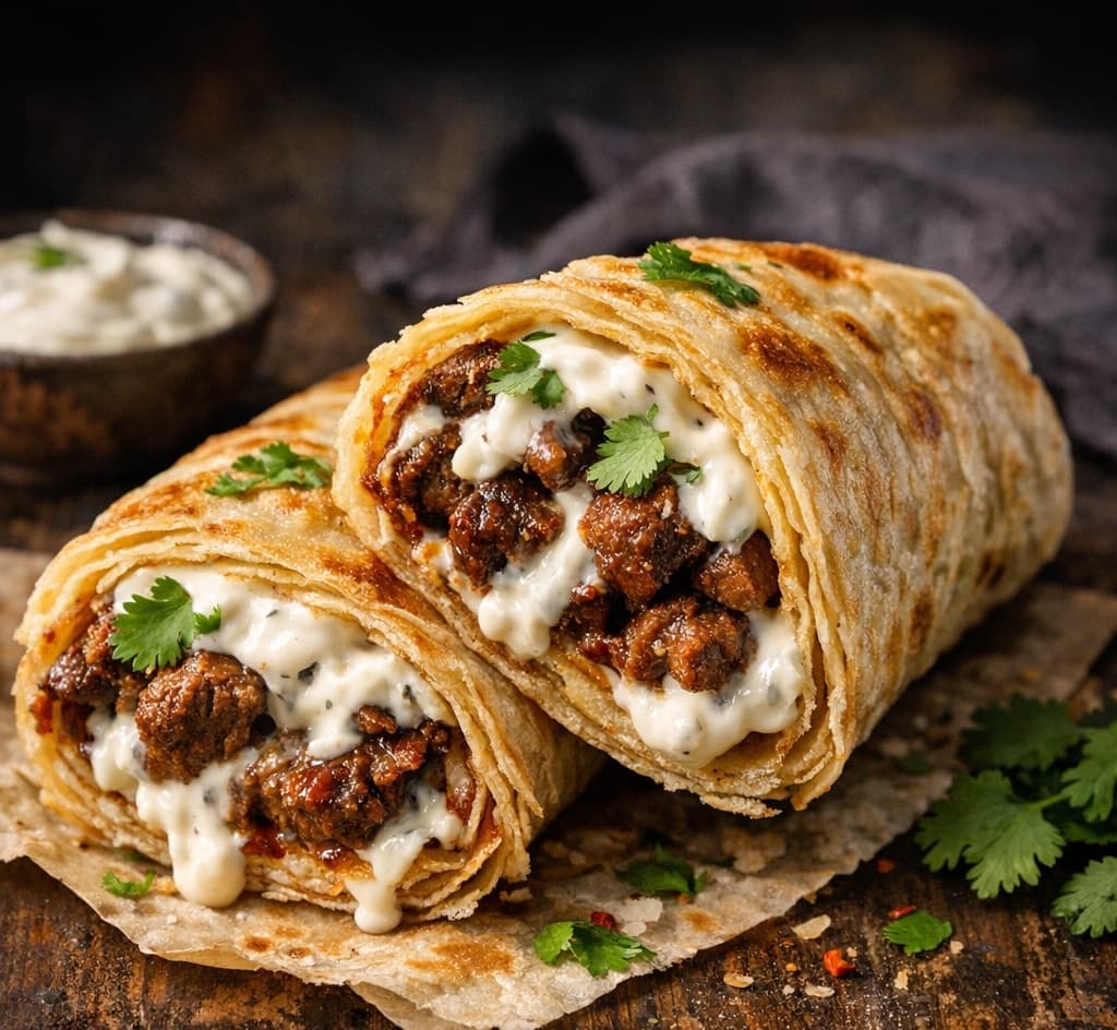 Beef Bihari Garlic Roll