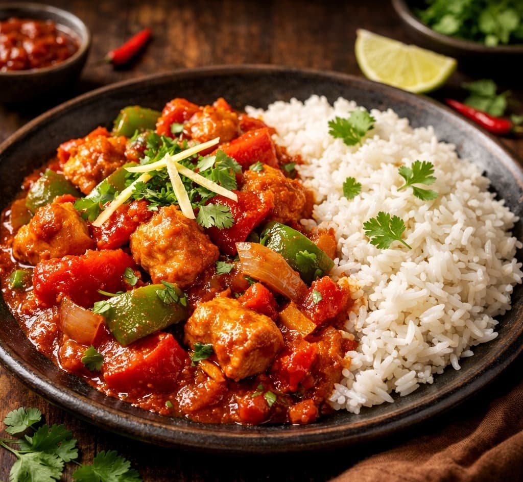 Chicken Jalferazi With Rice